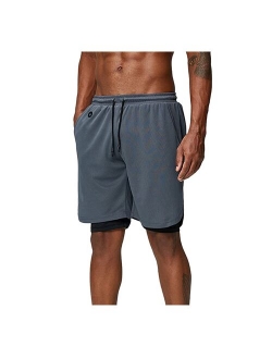 2021 Summer Running Shorts Men 2 In 1 Sports Jogging Fitness Shorts Training Quick Dry Mens Gym Men Shorts Sport Gym Short Pants