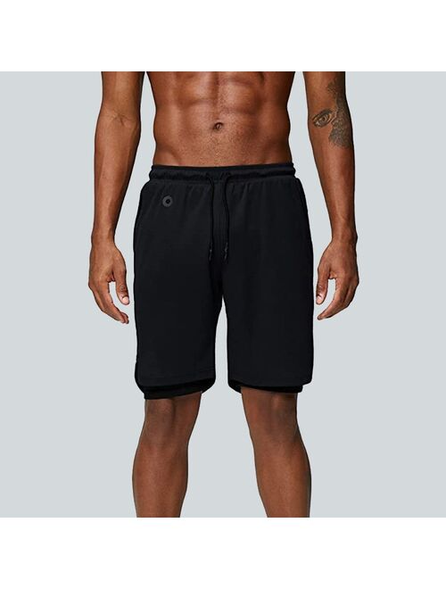 2021 Summer Running Shorts Men 2 In 1 Sports Jogging Fitness Shorts Training Quick Dry Mens Gym Men Shorts Sport Gym Short Pants