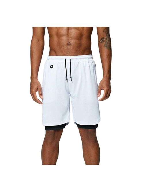 2021 Summer Running Shorts Men 2 In 1 Sports Jogging Fitness Shorts Training Quick Dry Mens Gym Men Shorts Sport Gym Short Pants