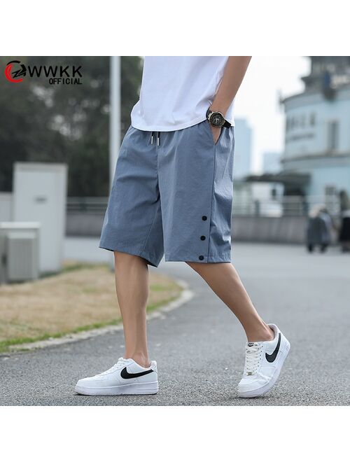 WWKK 2021 New Men Gyms Fitness Loose Shorts Bodybuilding Joggers High quality Summer Short Pants Male Casual Breatheable pants