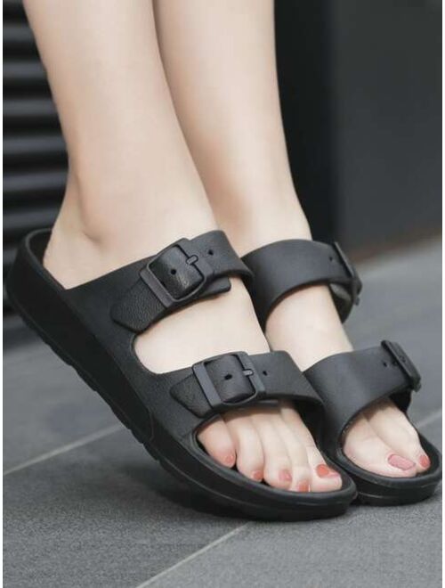 Buy Shein Double Buckle Design Sandals online | Topofstyle