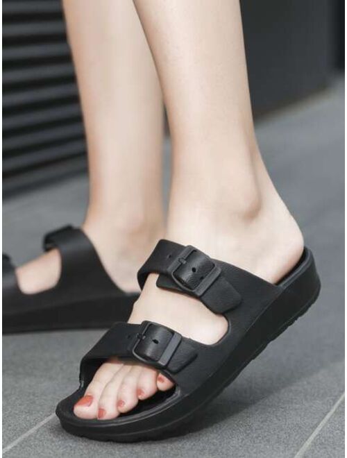 Shein Double Buckle Design Sandals