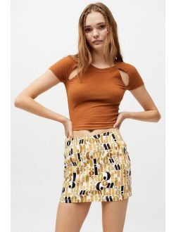 Motel Ima Printed Pelmet Mini Skirt