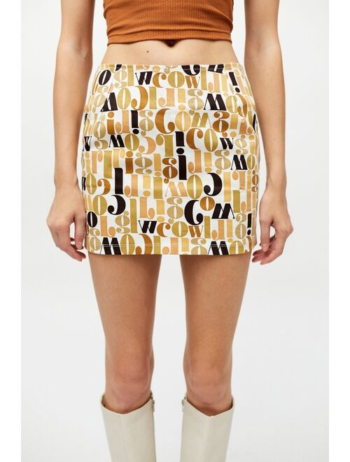 Motel Ima Printed Pelmet Mini Skirt