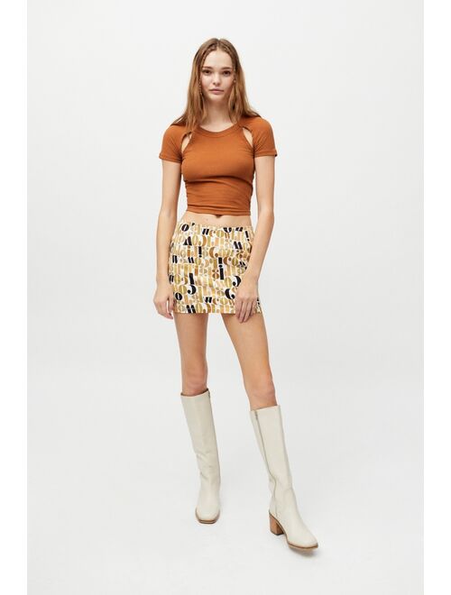 Motel Ima Printed Pelmet Mini Skirt