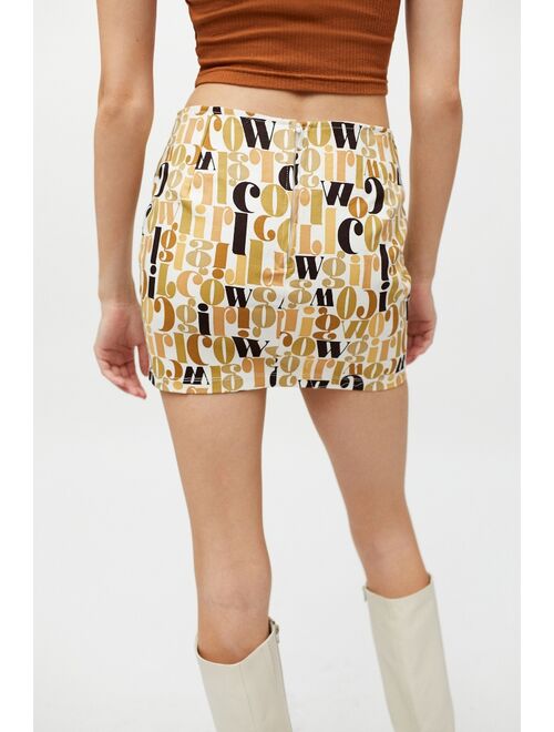 Motel Ima Printed Pelmet Mini Skirt