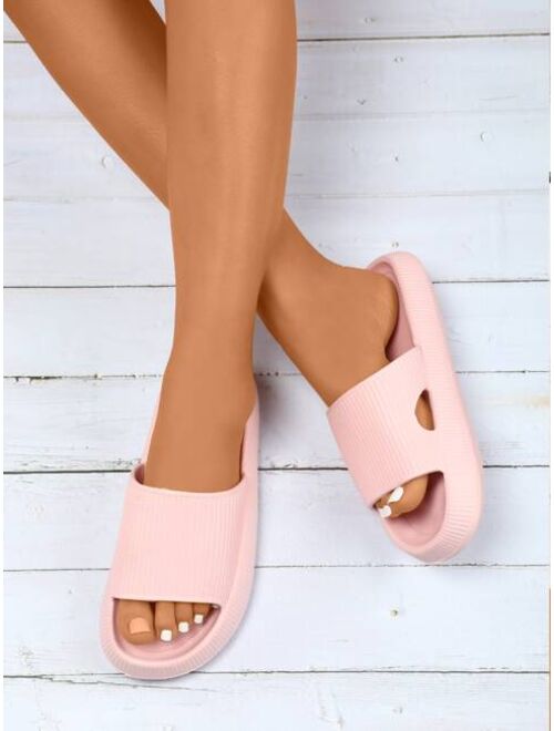 Shein Open Toe Minimalist Slides