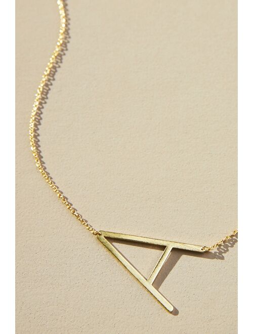 Anthropologie Block Letter Monogram Necklace