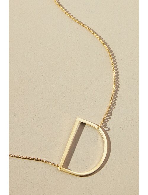 Anthropologie Block Letter Monogram Necklace