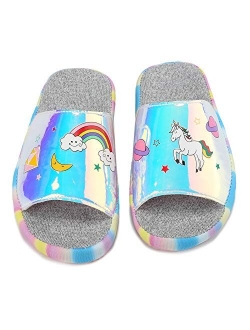 Anddyam Kids Family Unicorn Slippers Household Anti-Slip Indoor Home Slippers for Girls and Boys