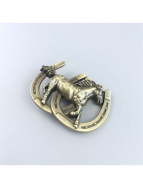 New Antique Bronze Plated Horse Horseshoe Western Belt Buckle Gurtelschnalle Boucle de ceinture BUCKLE-WT088AB Free Shipping