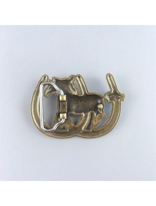 New Antique Bronze Plated Horse Horseshoe Western Belt Buckle Gurtelschnalle Boucle de ceinture BUCKLE-WT088AB Free Shipping