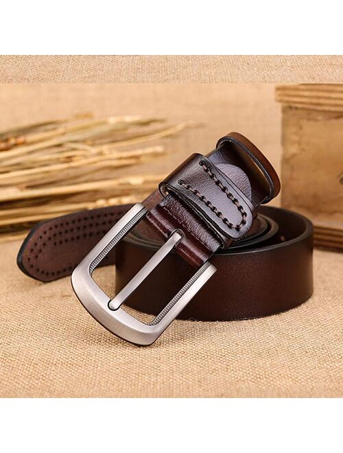 Dropshipping Fashion Men Belts leather belt designer belts men cowskin fashion Strap male Jeans for man cowboy Perforated Belt