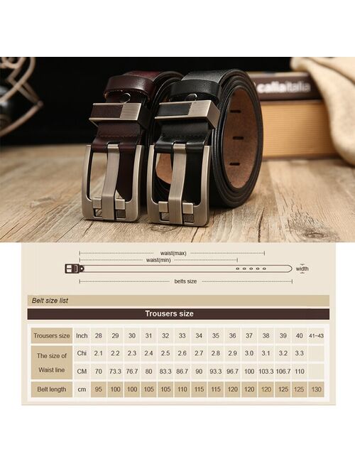 [LFMB]cow genuine leather luxury strap male belts for men new fashion classice vintage pin buckle leather belt male belt men