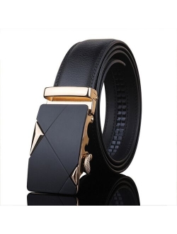 [LFMB]Famous Brand Belt Men Top Quality Genuine Luxury Leather Belts for Men,Strap Male Metal Automatic Buckle