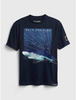 GapKids | National Geographic 100% Organic Cotton Interactive Ocean Conservation T-Shirt