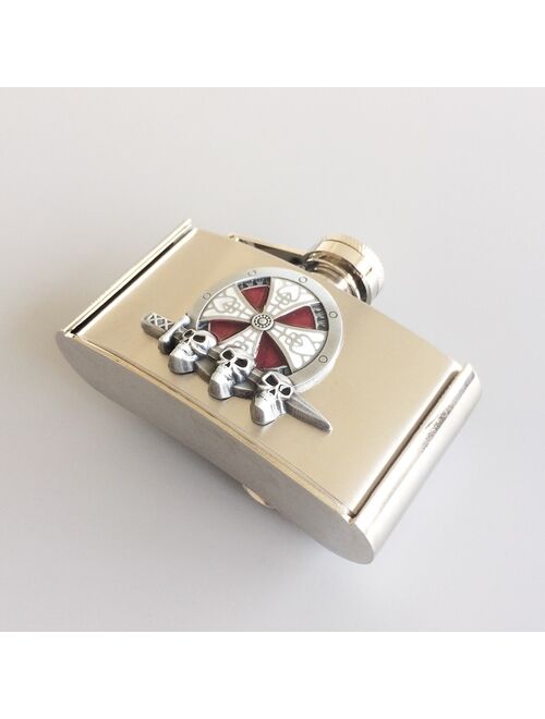 Belt Buckle (Skull Totem 3oz Stainless Steel Flask) BUCKLE-FL-3D043 Flask Belt Buckle Free Shipping also Stock in US