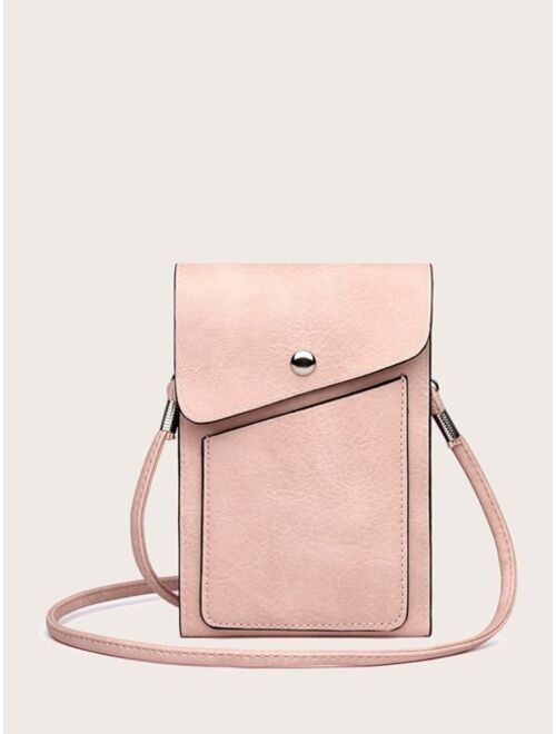 Shein Snap Button Flap Phone Bag