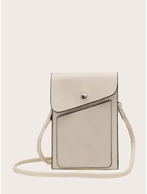 Shein Snap Button Flap Phone Bag