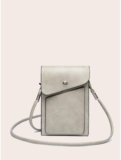 Shein Snap Button Flap Phone Bag