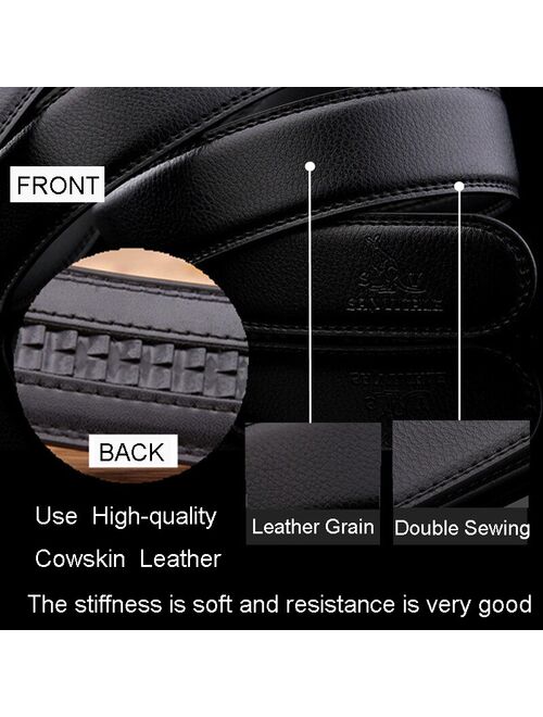 New Designer Men's Belts Luxury Man Fashion Genuine Leather Cowskin Belt for Men High Quality Automatic Buckle Male Waist Strap