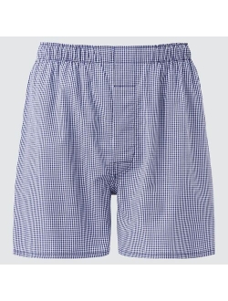 MEN WOVEN CHECKED BOXERS