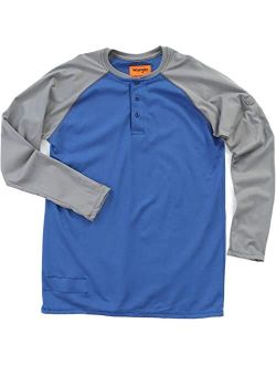 Big & Tall Flame-Resistant Long Sleeve Baseball Henley