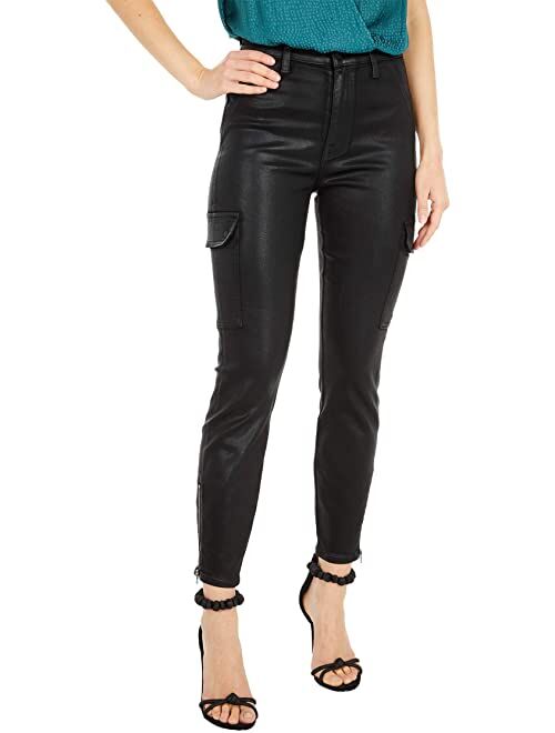 7 For All Mankind Skinny Cargo in Black Coated