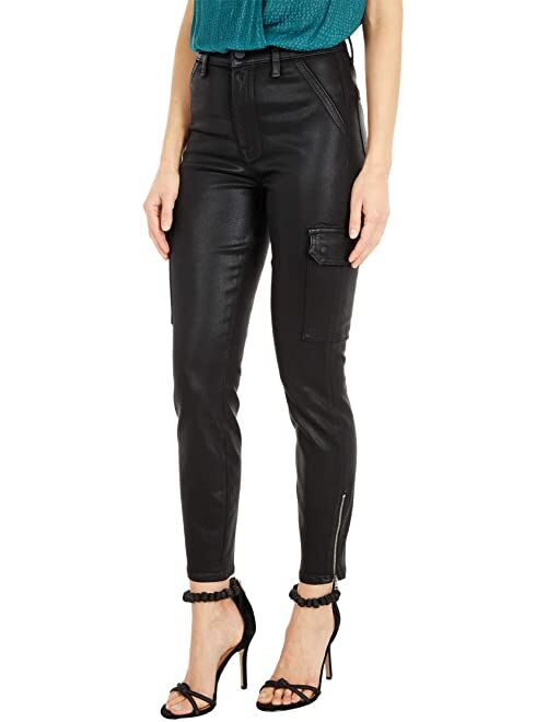 7 For All Mankind Skinny Cargo in Black Coated