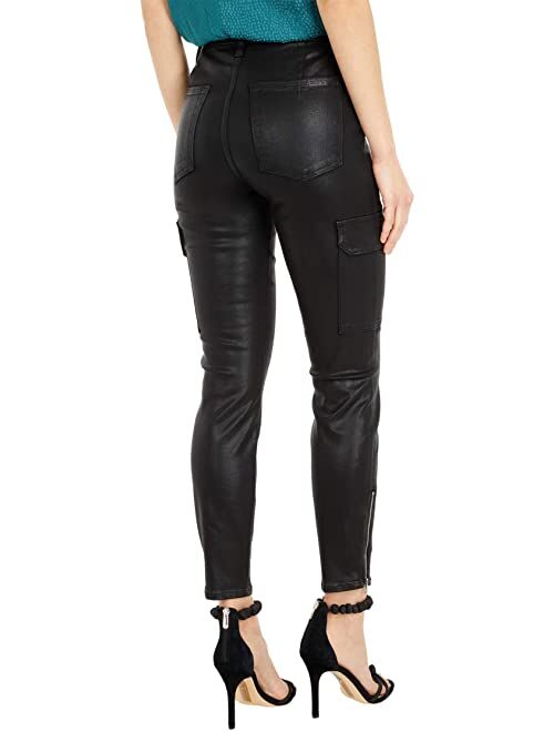 7 For All Mankind Skinny Cargo in Black Coated