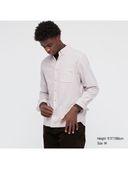 MEN FLANNEL CHECKED LONG-SLEEVE SHIRT