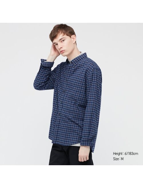 Uniqlo MEN FLANNEL CHECKED LONG-SLEEVE SHIRT