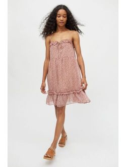 Dress Forum Floral Ruffle Mesh Frock Dress