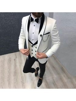 Men suits Custom Navy Blue Slim Fit Wedding Costume Suit for Men Groom Suits Tuxedos 3 Pieces Groomsmen Party Suits Wedding