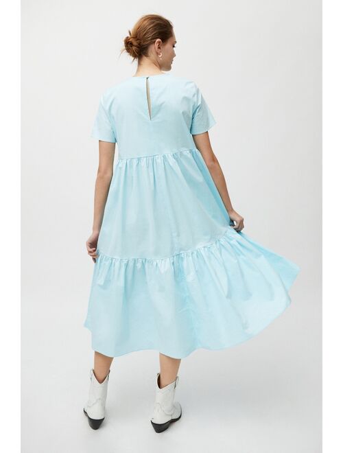 Glamorous Poplin Tiered Midi Dress