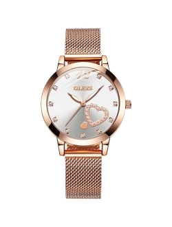 Fashion Women Watches with Mesh Bracelet Top Brand Casual Luxury Dress Waterproof Wristwatch for Lady zegarek damski 5189