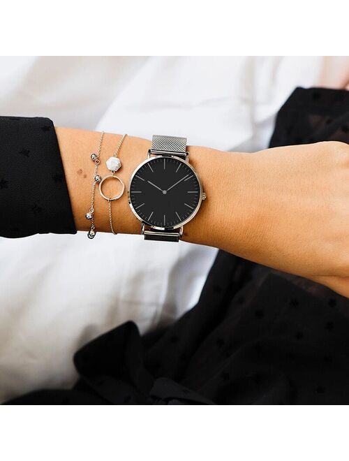 Luxury Rose Gold Watch Women Bracelet Watches Top Brand Ladies Casual Quartz Watch Steel Women's Wristwatch Montre Femme Relogio