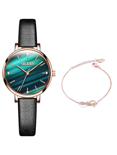 OLEVS Womens Watches Wristwatch Rose Gold Starry Sky Quartz Band Ultra Thin Fashion Casual Mesh Waterproof Gifts for Ladies6894