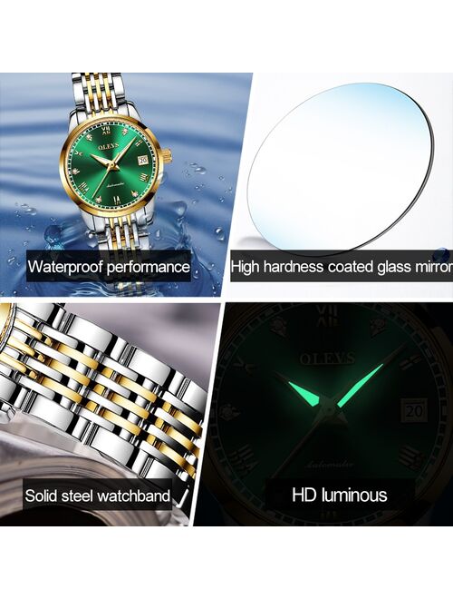 OLEVS  Women Watches Mechanical Watch Luxury Bracelet Wrist Wristwatch Elegant Ladies Automatic Clock Watch Relogio Feminino