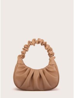 Ruched Baguette Bag