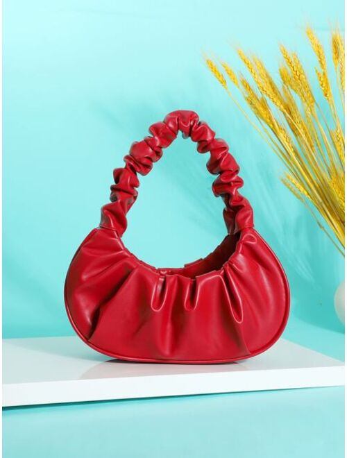 Shein Ruched Baguette Bag