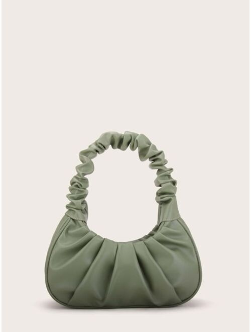 Shein Ruched Baguette Bag