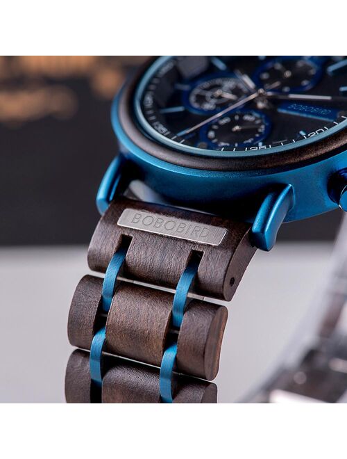 reloj hombre BOBO BIRD New Wooden Watch Men Top Brand Luxury Chronograph Military Quartz Watches for Man Dropshipping Customized