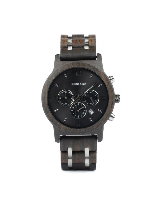 BOBO BIRD Wooden Watch Men erkek kol saati Luxury Stylish Wood Timepieces Chronograph Military Quartz Watches in Wood Gift Box