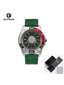 EUTOUR New innovative magnetic metal multi-function men's watch fashion sports quartz watch simple strap pilot