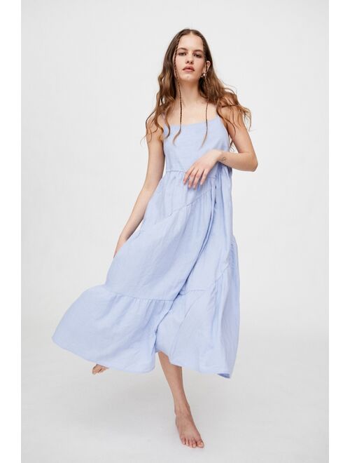 Urban Renewal Eco Linen Seamed Midi Dress