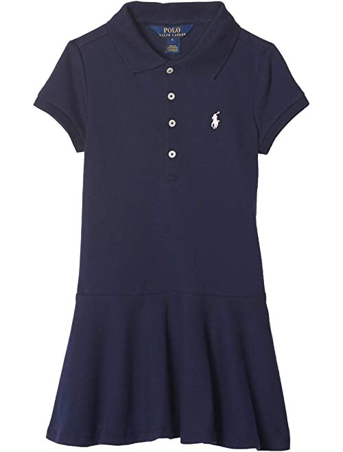 Polo Ralph Lauren Short Sleeve Polo Dress (Little Kids)