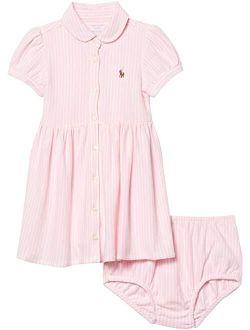 Striped Knit Oxford Dress (Infant)