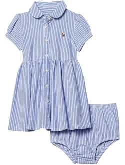 Striped Knit Oxford Dress (Infant)