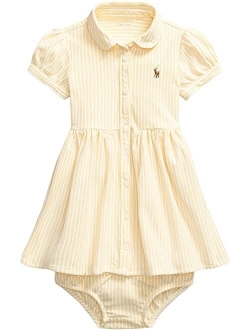 Striped Knit Oxford Dress (Infant)